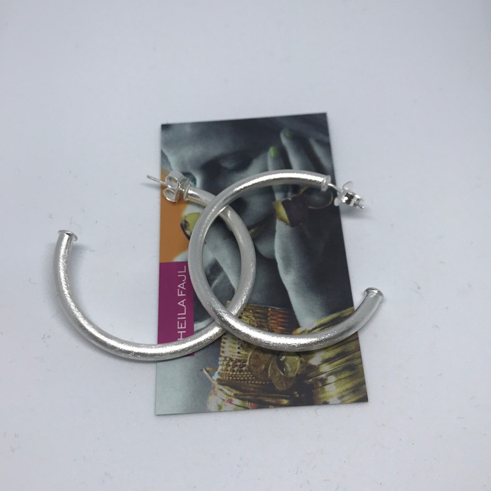 Silver hoops